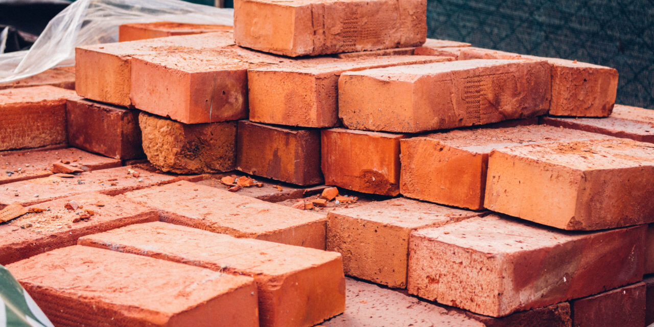 Pile of bricks Pile of red bricks